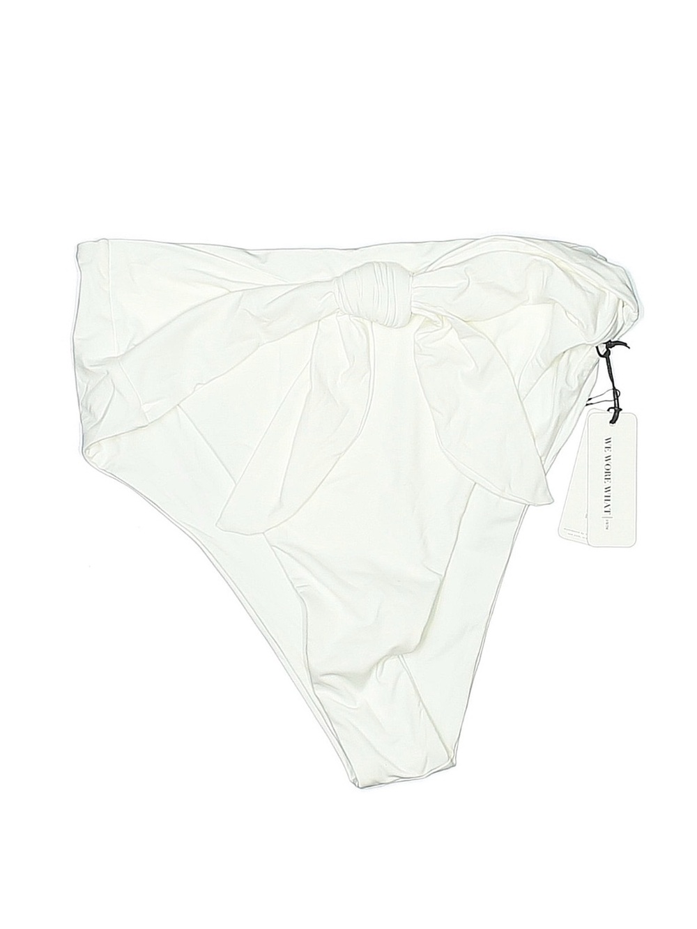 WeWoreWhat White Bikini Bottom with Knot Detail